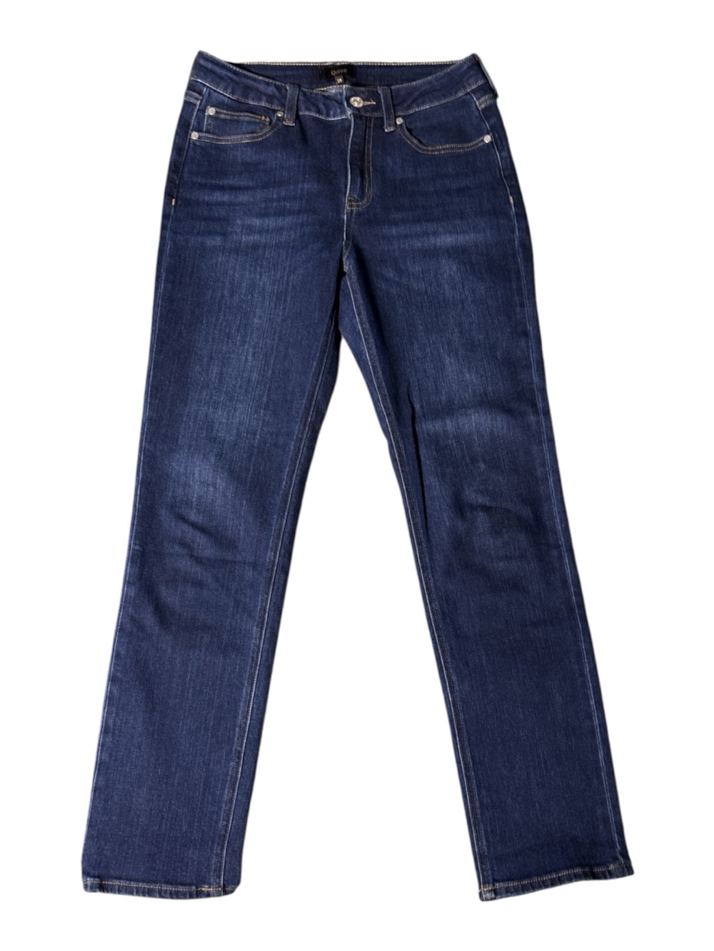 Quince Luna  Women's Dark Blue Straight-Leg Jeans Midnight Wash